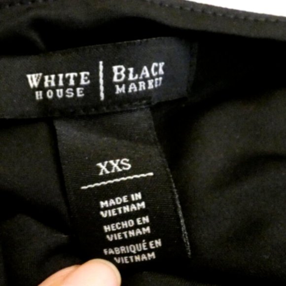 WHBM Top Black White Stripes Fitted Knit Casual or Work Long Womens size XXS - Picture 10 of 13